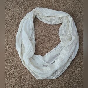 White Lace Scarf